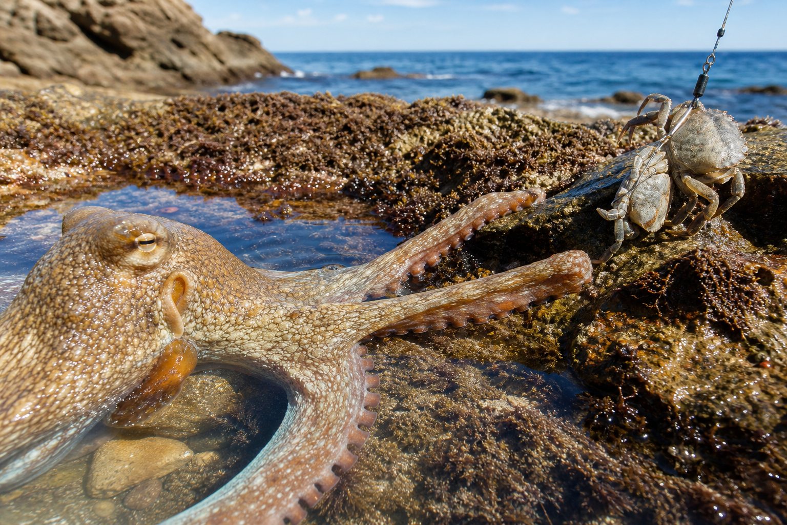 Pesca del pulpo desde costa: la guía completa (2026)