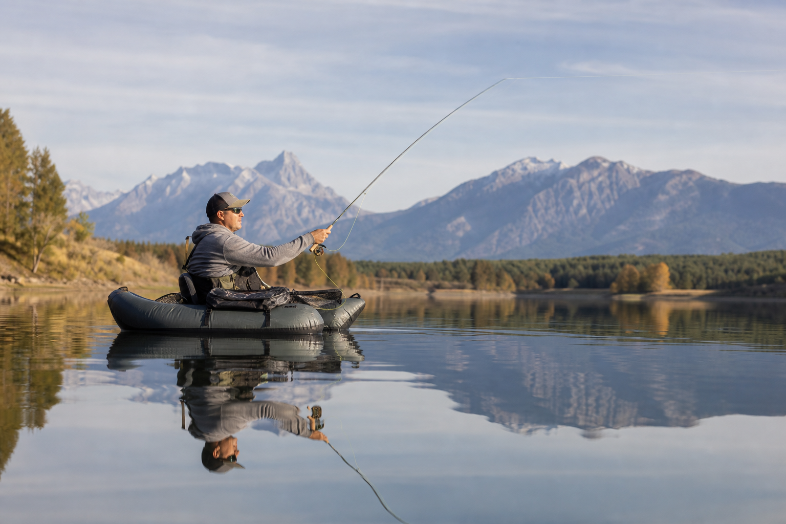 Pesca en pato (float tube) en agua dulce: guía 2026