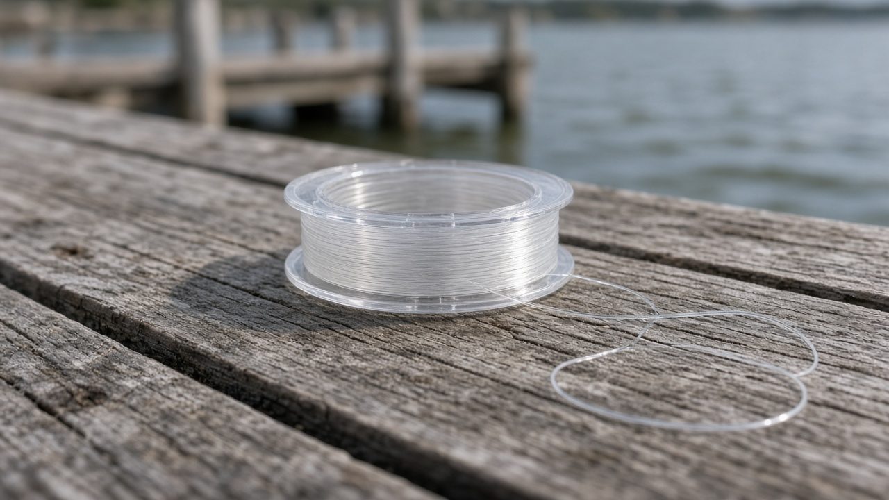 Bobinas de fluorocarbono de distintos diámetros junto a un carrete con trenzado