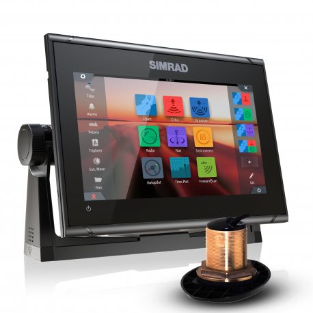 Simrad GO7 XSR con Transductor Pasacascos B148 HDI xSonic 600w — Tienda AiPeces