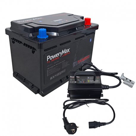 Batería de Litio LiFePO4 PoweryMax TX12100 + Cargador Inteligente — Tienda AiPeces