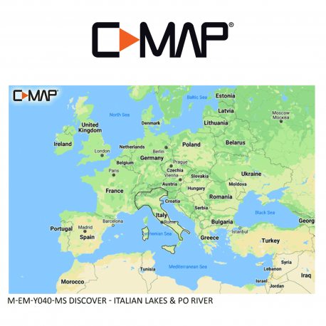 C-MAP DISCOVER M-EM-Y040-MS Italian Lakes & Po River — Tienda AiPeces