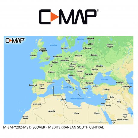 C-MAP DISCOVER M-EM-Y202-MS Mediterranean South Central — Tienda AiPeces