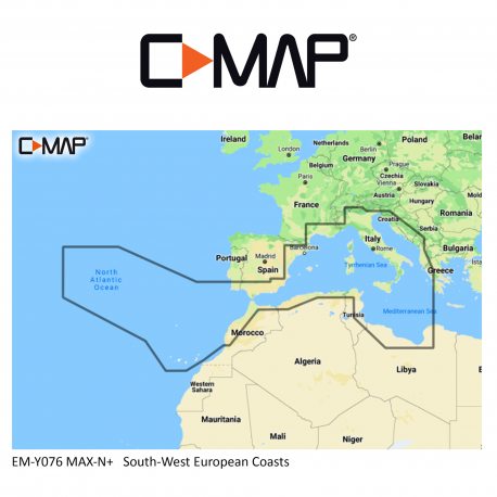 C-MAP REVEAL M-EM-Y076-MS South-West European Coasts — Tienda AiPeces