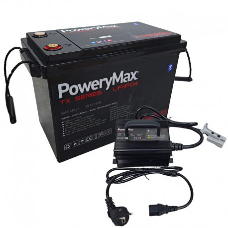 Batería de Litio LiFePO4 PoweryMax TX24100 + Cargador Inteligente — Tienda AiPeces