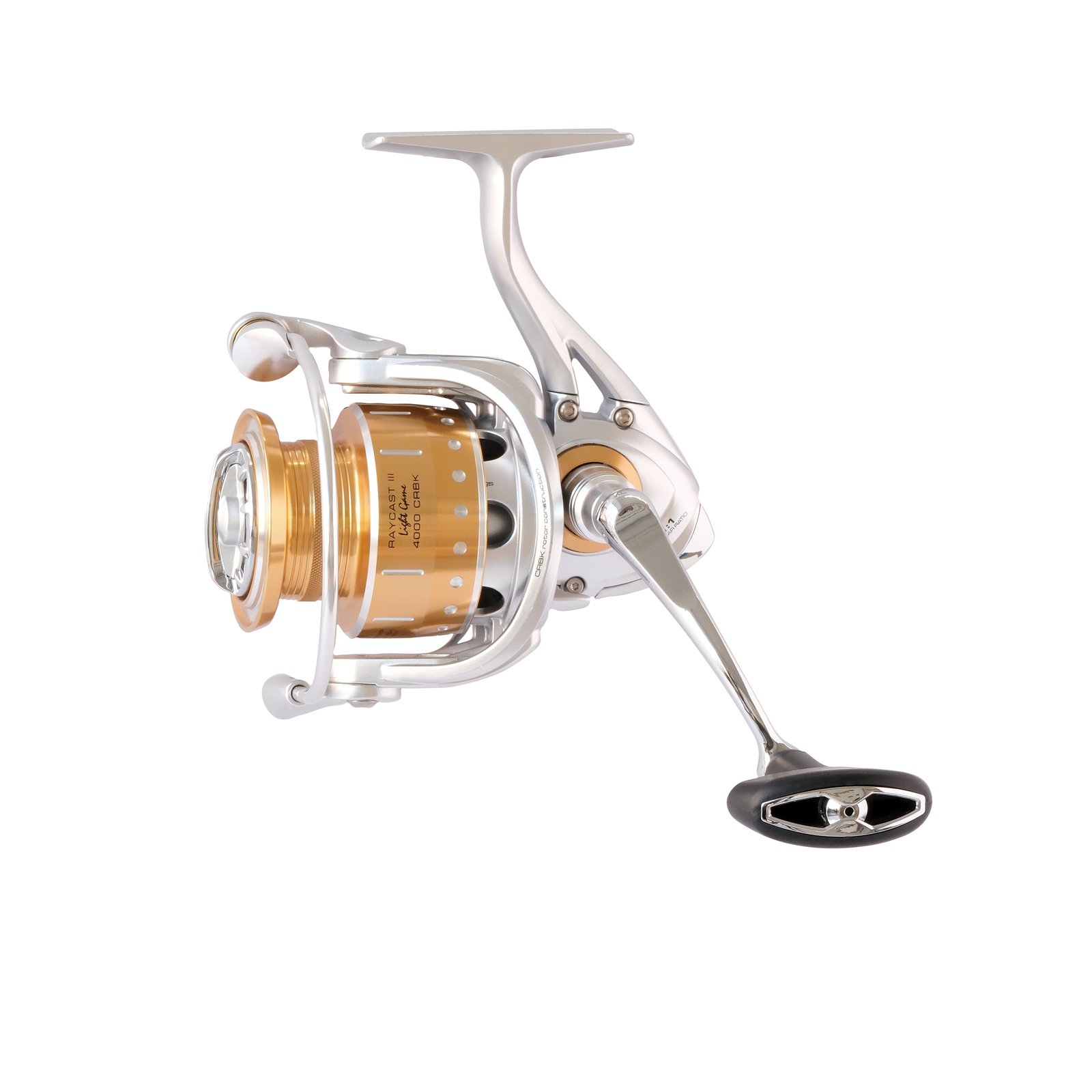 Carrete de spinning ligero Cinnetic Raycast III CRBK Light Game con bobina de aluminio mecanizado