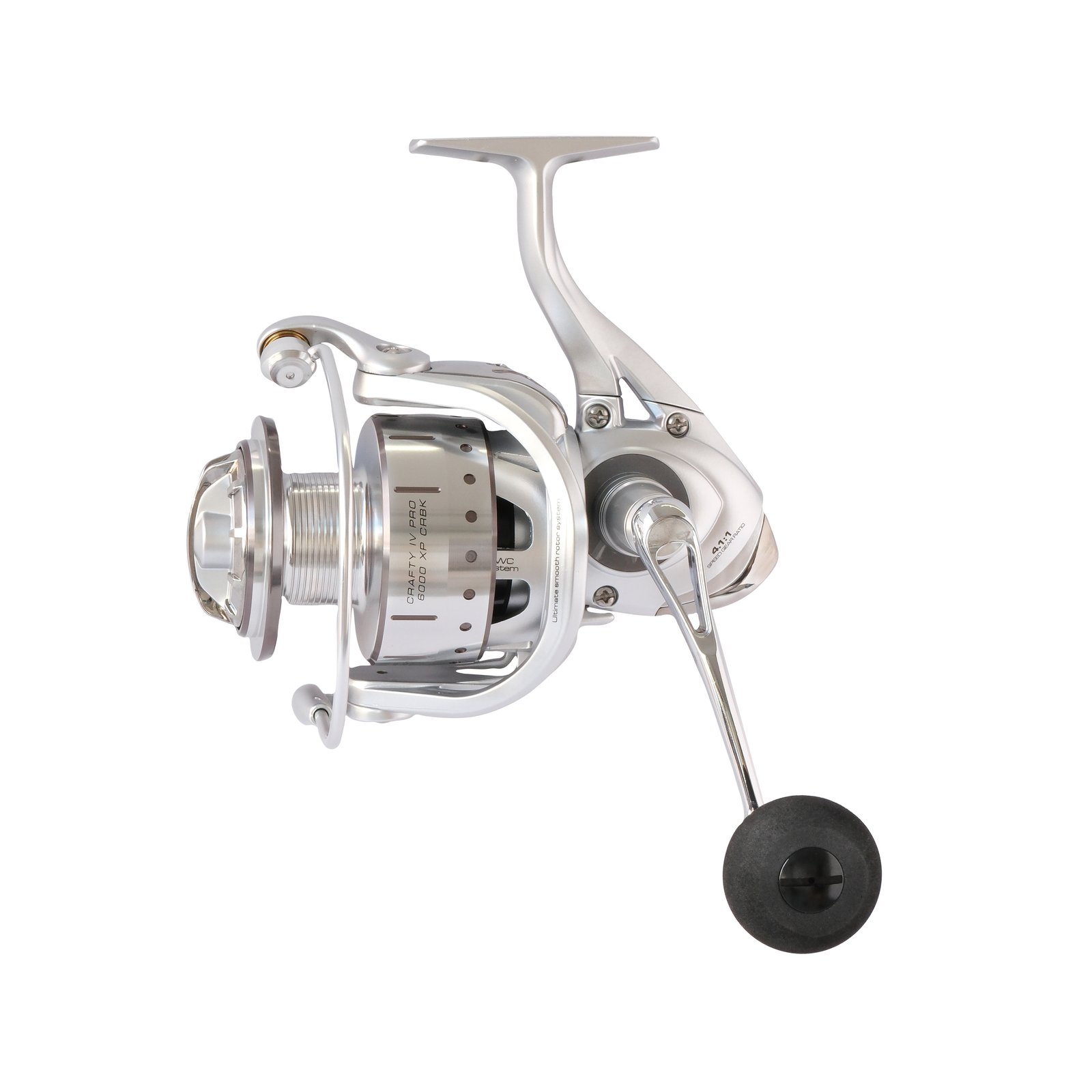 Carrete Cinnetic Crafty IV PRO 6000 XP CRBK para pesca en vertical con bobina mecanizada
