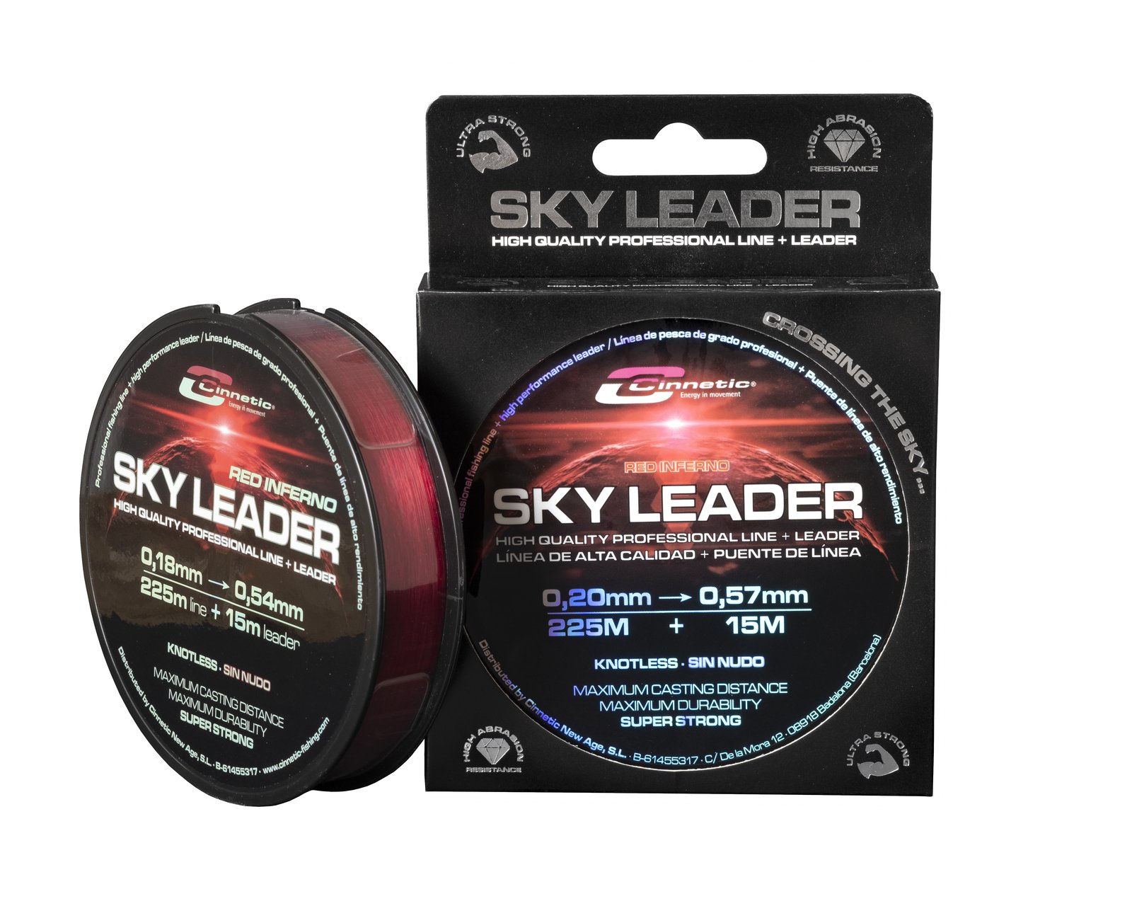 Bobina de línea cónica Cinnetic Sky Leader con puente integrado sin nudo