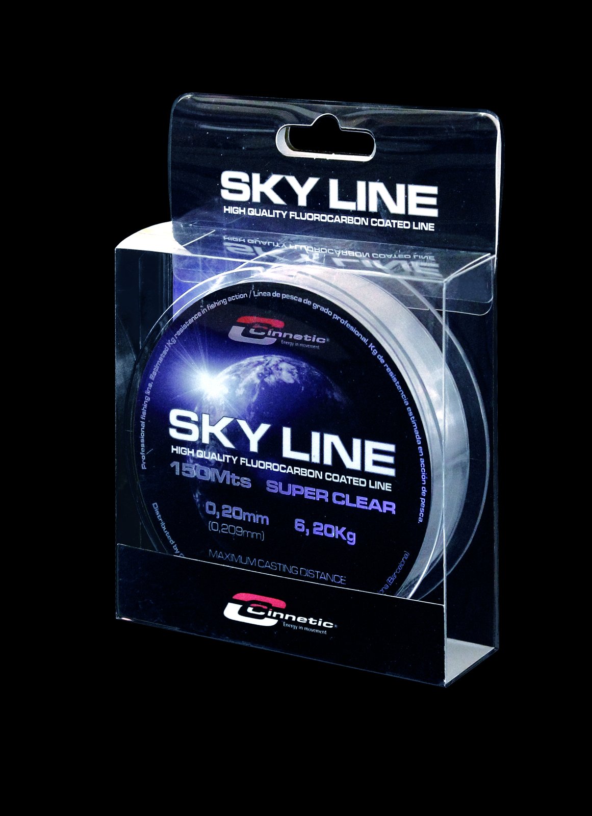 Bobina de monofilamento Cinnetic Sky Line con recubrimiento de fluorocarbono