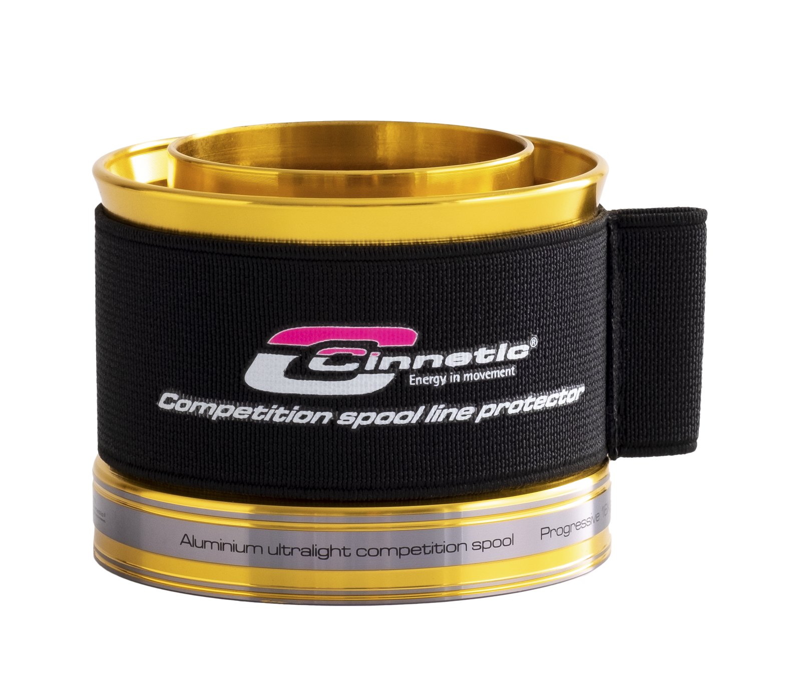 Set de dos protectores de bobina Cinnetic Line Protector Spool Band negros para carretes de surfcasting