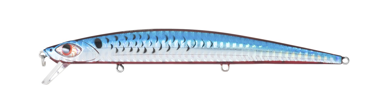 Señuelo minnow flotante Cinnetic Sky Line Minnow Slim 140F con libreas holográficas