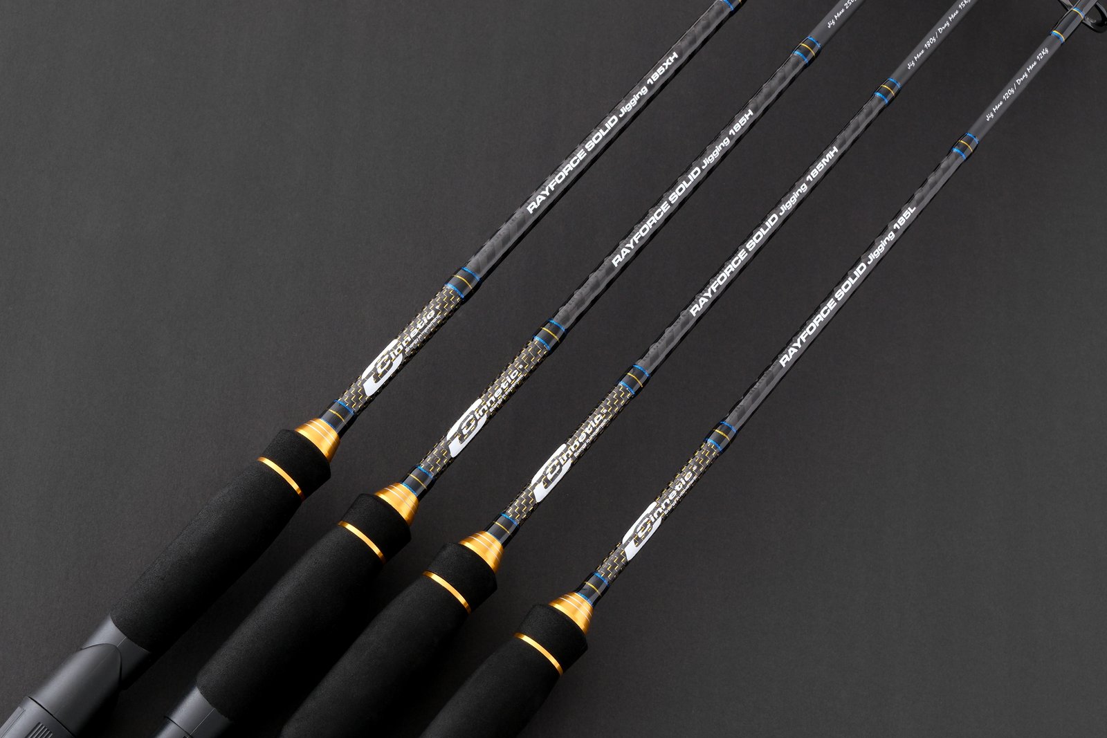 Caña de jigging Cinnetic Rayforce Solid de carbono sólido en una pieza de 1,85 m