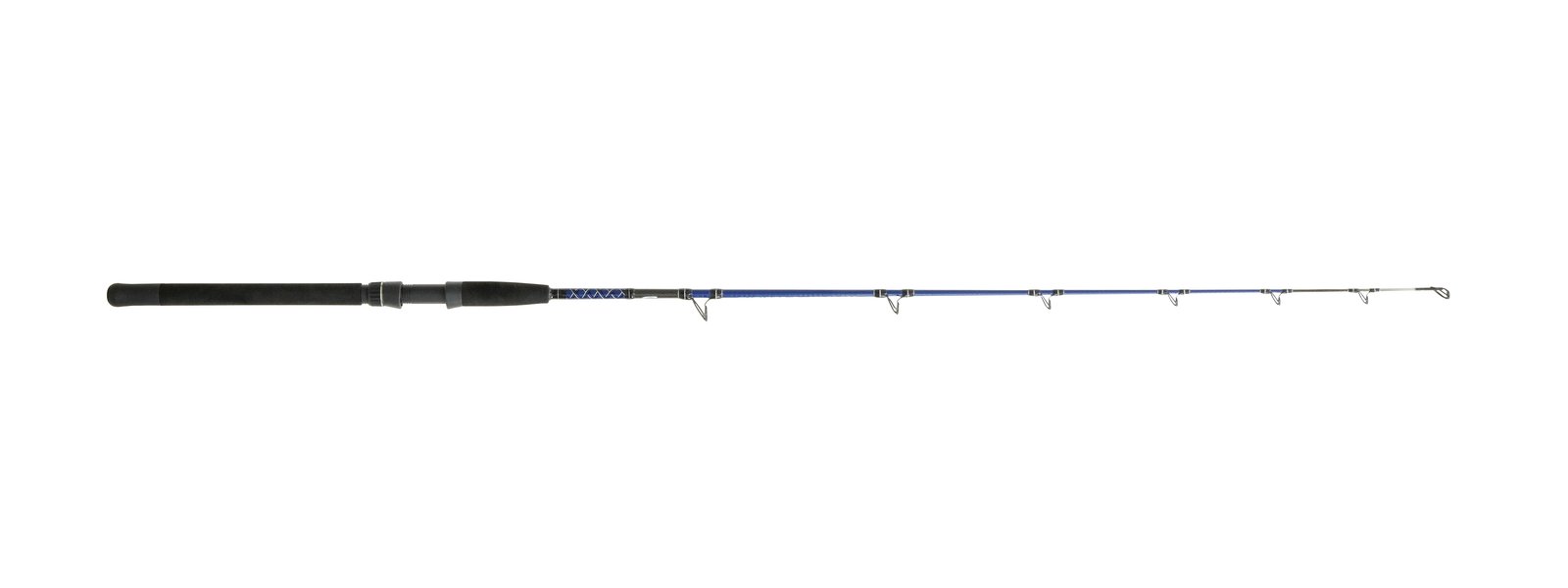 Caña de curricán Cinnetic Blue Line Trolling de 1,68 m en una pieza con portacarretes DPS-H
