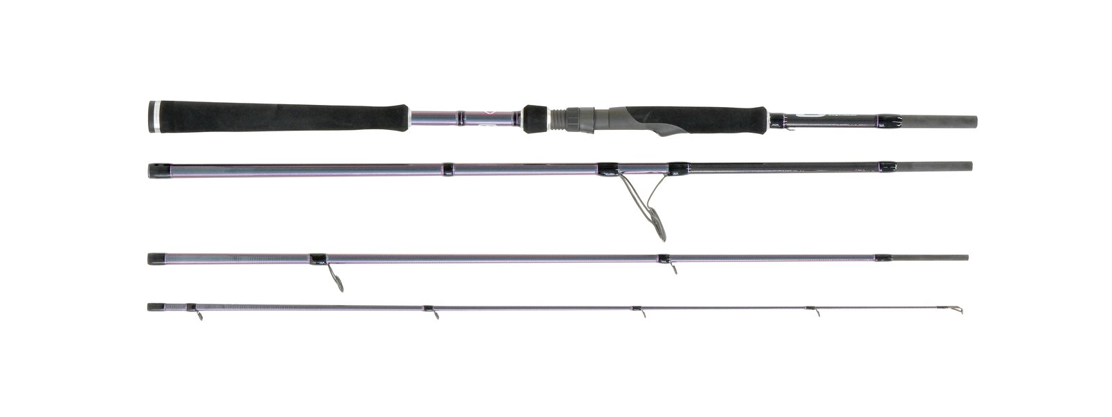 Caña de spinning de viaje Cinnetic Crafty Translight 4 Travel de 4 tramos con funda-maleta