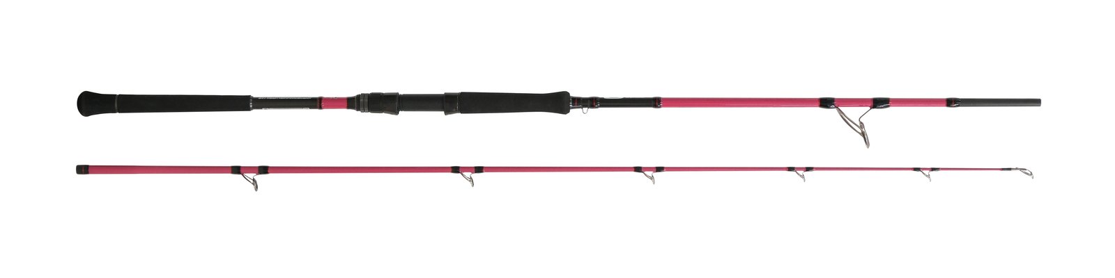 Caña de spinning Cinnetic MaGline Catfish Spin magenta de 2,20 m y dos tramos para siluro