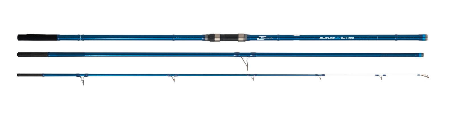 Caña de surfcasting Cinnetic Blue Line MN Surf de 3 tramos con puntera tubular