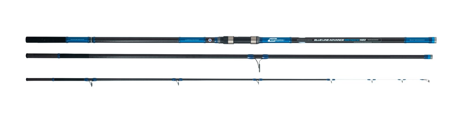 Caña de surfcasting Cinnetic Blue Line Advance MN Hybrid de 4,20 m con puntera híbrida