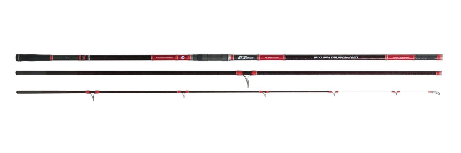 Caña de surfcasting Cinnetic Sky Line II XBR MN Surf de 4,50 m con anillas tipo globo